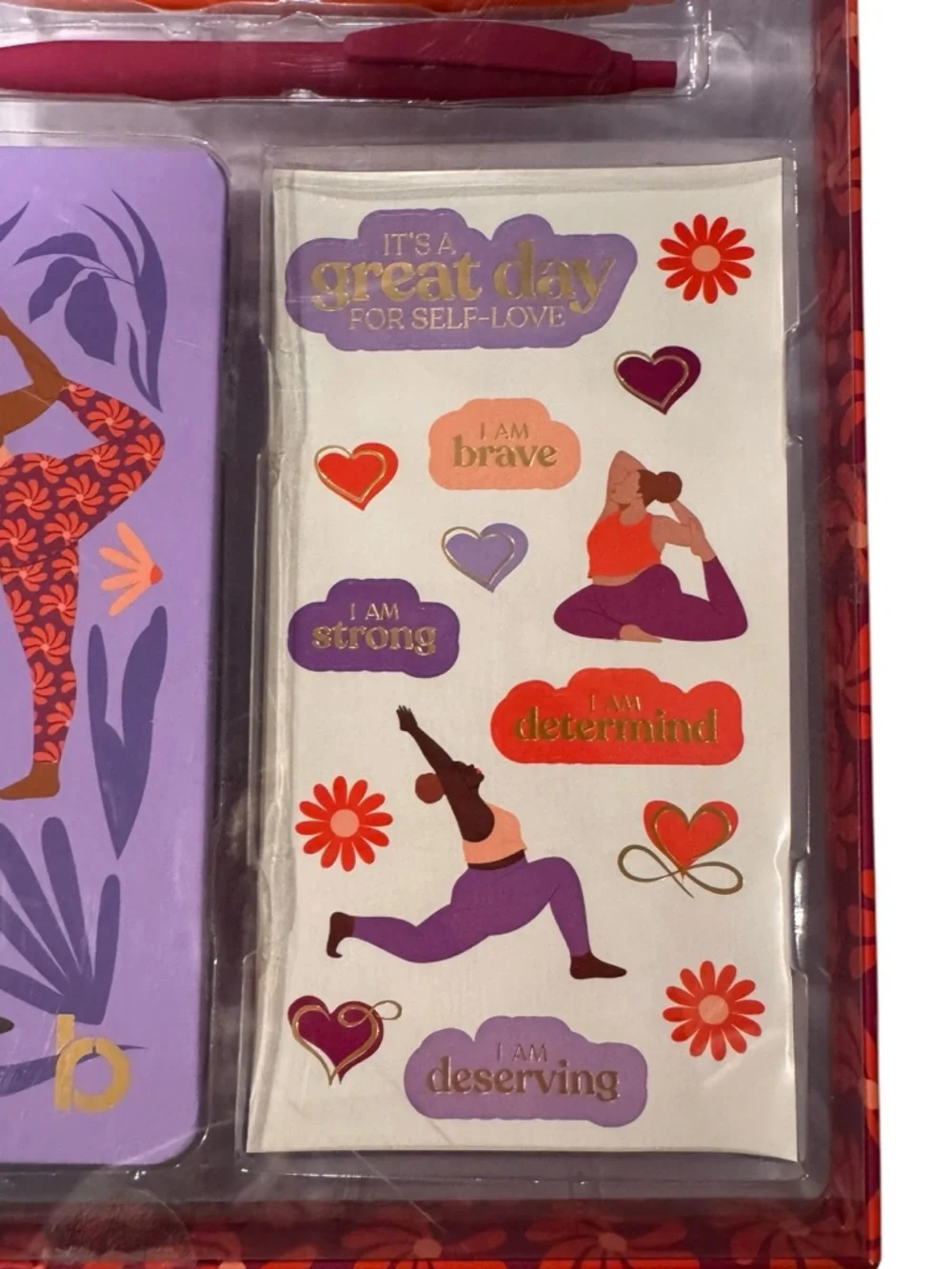 Inspirational Journal & Sticker Set - Purple & Orange - Picture 3 of 4